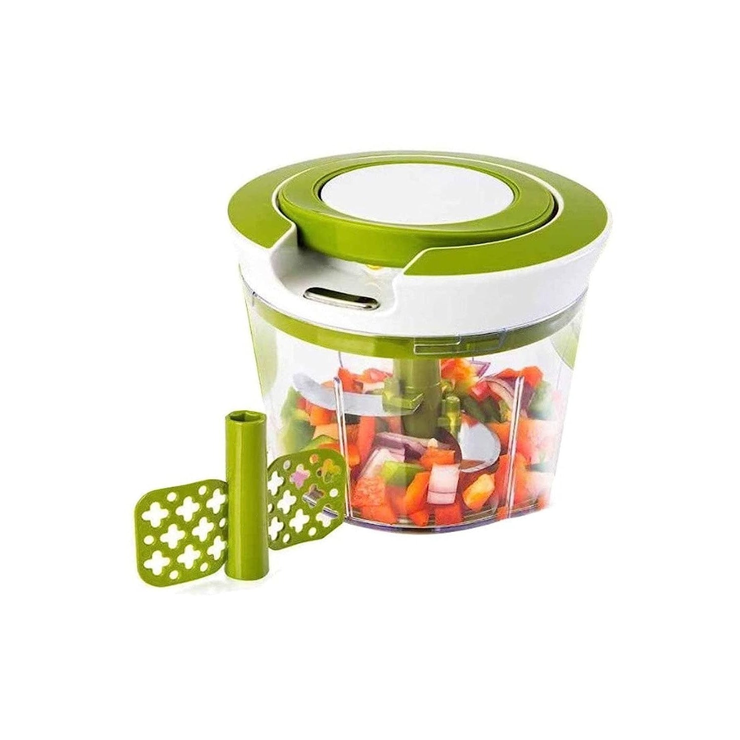 0079 Manual 2 in 1 Handy smart chopper for Vegetable Fruits Nuts Onions Chopper Blender Mixer Food Processor DeoDap 0079 Manual 2 in 1 Handy smart chopper for Vegetable Fruits Nuts Onions Chopper Blender Mixer Food Processor DeoDap